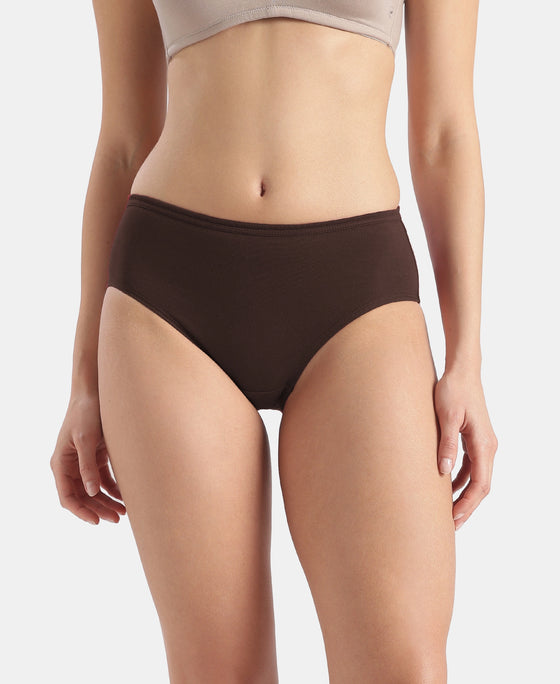 High Coverage Super Combed Cotton Hipster With Concealed Waistband and StayFresh Treatment - Dark Assorted (Pack of 5)