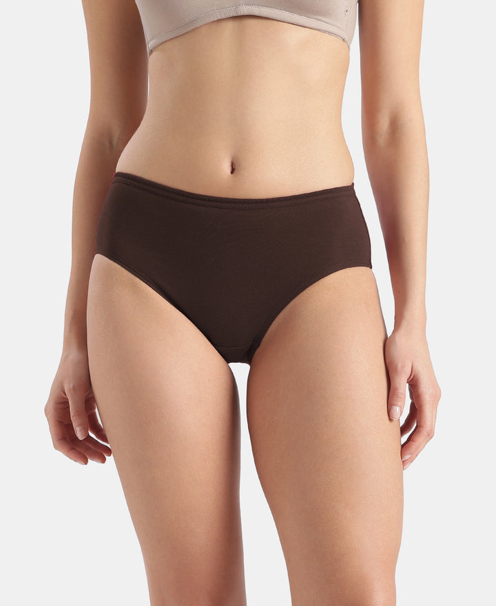 High Coverage Super Combed Cotton Hipster With Concealed Waistband and StayFresh Treatment - Dark Assorted (Pack of 5)