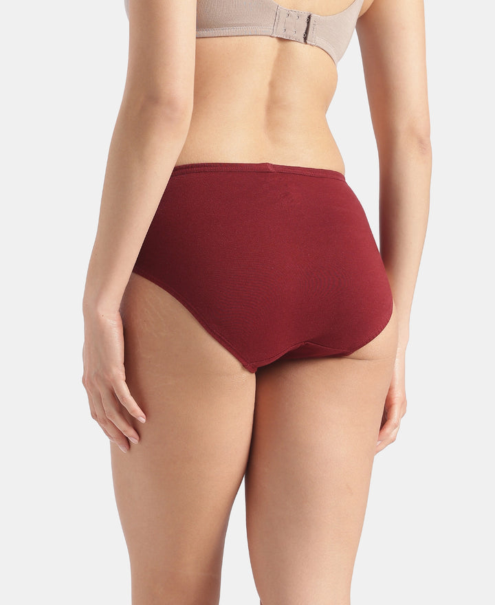 High Coverage Super Combed Cotton Hipster With Concealed Waistband and StayFresh Treatment - Dark Assorted (Pack of 5)