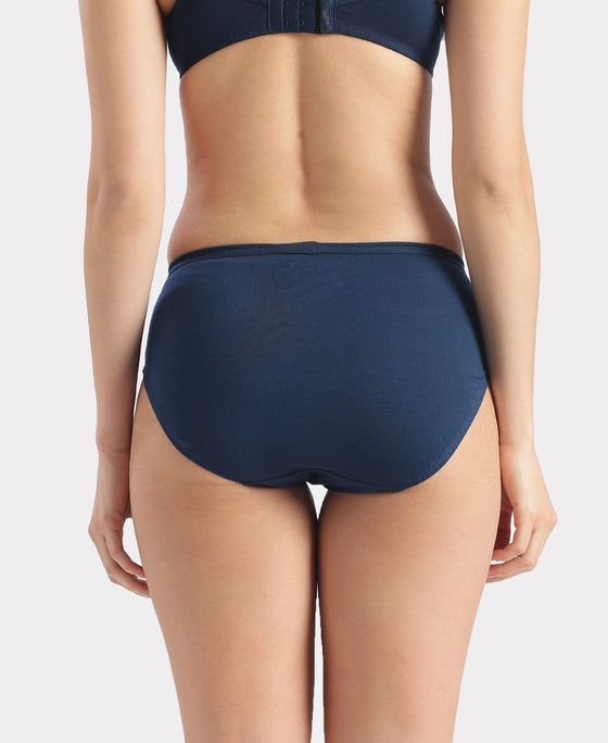 High Coverage Super Combed Cotton Hipster With Concealed Waistband and StayFresh Treatment - Dark Assorted (Pack of 5)