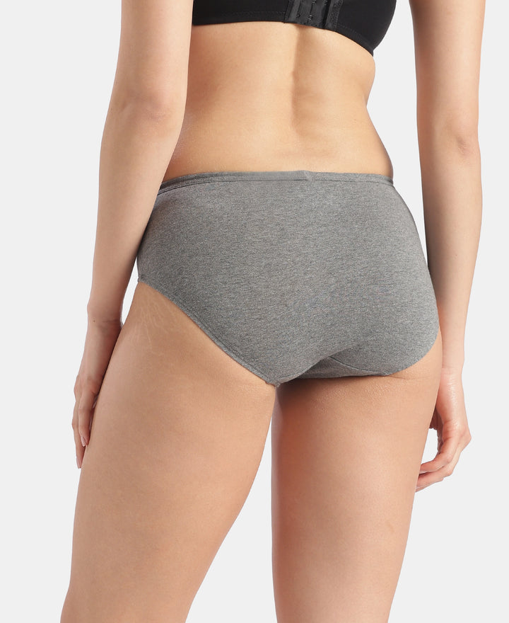 High Coverage Super Combed Cotton Hipster With Concealed Waistband and StayFresh Treatment - Dark Assorted (Pack of 5)