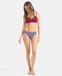 Medium Coverage Super Combed Cotton Bikini with Concealed Waistband and StayFresh Treatment - Dark Prints (Pack of 5)