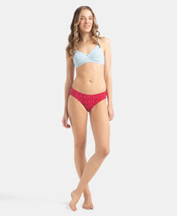 Medium Coverage Super Combed Cotton Bikini with Concealed Waistband and StayFresh Treatment - Dark Prints (Pack of 5)