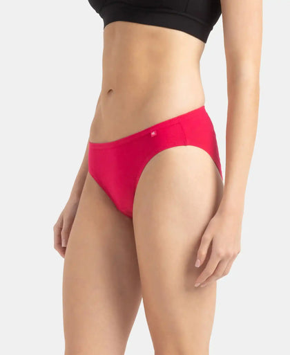 Medium Coverage Super Combed Cotton Bikini With Concealed Waistband and StayFresh Treatment - Dark Assorted (Pack of 5)