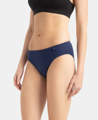 Medium Coverage Super Combed Cotton Bikini With Concealed Waistband and StayFresh Treatment - Dark Assorted (Pack of 5)