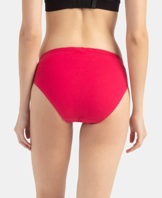 Medium Coverage Super Combed Cotton Bikini With Concealed Waistband and StayFresh Treatment - Dark Assorted (Pack of 5)