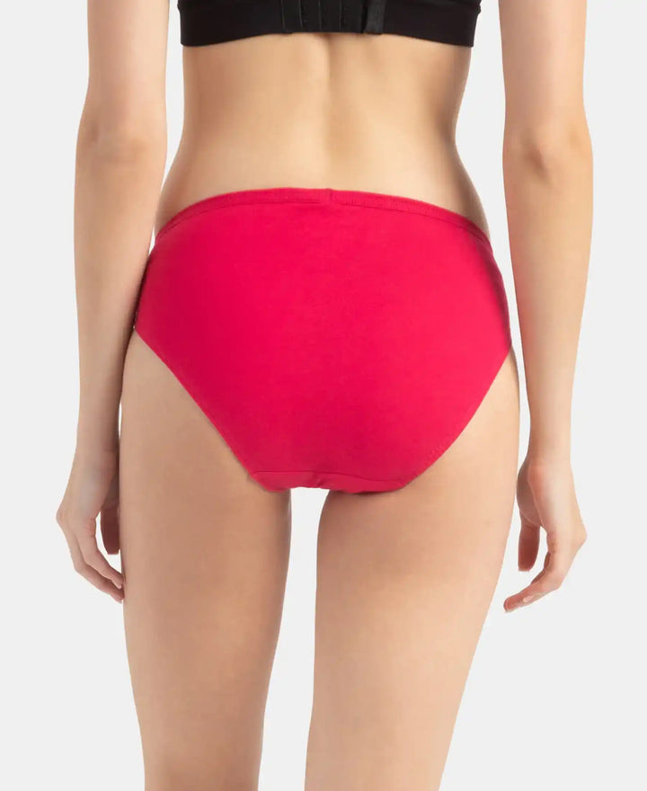 Medium Coverage Super Combed Cotton Bikini With Concealed Waistband and StayFresh Treatment - Dark Assorted (Pack of 5)