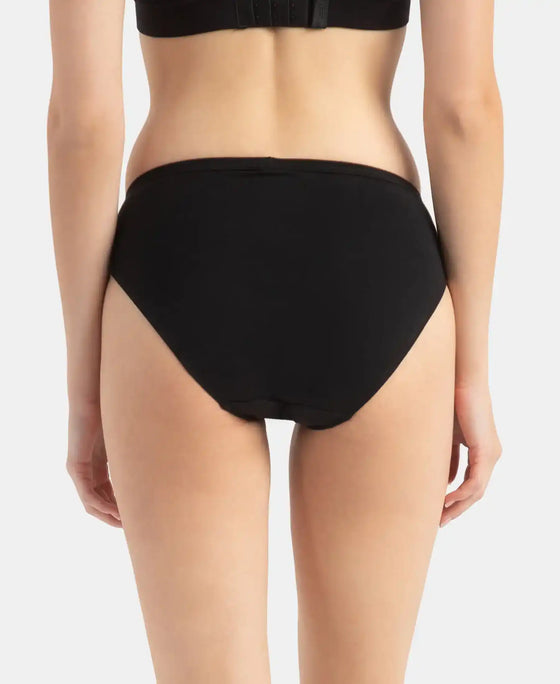 Medium Coverage Super Combed Cotton Bikini With Concealed Waistband and StayFresh Treatment - Dark Assorted (Pack of 5)