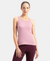 Super Combed Cotton Rib Fabric Slim Fit Solid Racerback Styled Tank Top - Lilas
