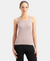 Super Combed Cotton Rib Fabric Slim Fit Solid Racerback Styled Tank Top - Mocha