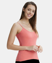 Super Combed Cotton Rib Camisole with Adjustable Straps and StayFresh Treatment - Candy Pink