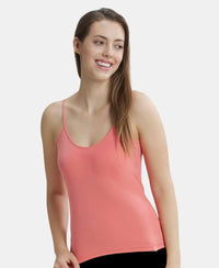 Super Combed Cotton Rib Camisole with Adjustable Straps and StayFresh Treatment - Candy Pink