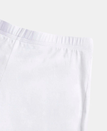 High Coverage Super Combed Cotton Elastane Stretch Shorties With Concealed Waistband - White-9