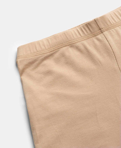 High Coverage Super Combed Cotton Elastane Stretch Shorties With Concealed Waistband - Skin-10