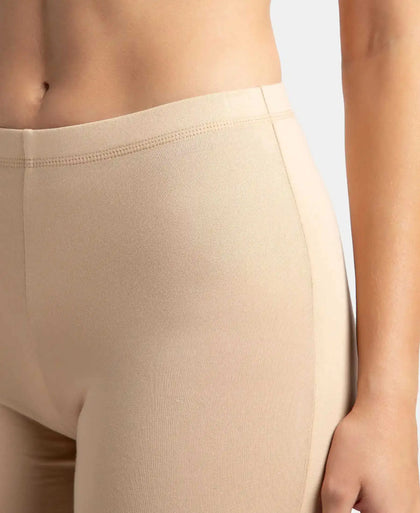 High Coverage Super Combed Cotton Elastane Stretch Shorties With Concealed Waistband - Skin-7