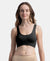Wirefree Medium Padded Micro Touch Nylon Elastane Stretch Full Coverage Slip-On Lounge Bra with Longline Styling - Black