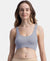 Wirefree Medium Padded Micro Touch Nylon Elastane Stretch Full Coverage Slip-On Lounge Bra with Longline Styling - Lilac