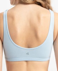 Super Combed Cotton Elastane Stretch Slip On Lounge Bra With StayFresh Treatment - Angel Falls
