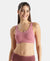 Super Combed Cotton Elastane Stretch Slip On Lounge Bra With StayFresh Treatment - Heather Rose