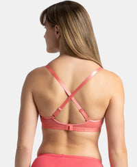 Wirefree Non Padded Super Combed Cotton Elastane Stretch Everyday Bra with Ultrasoft and Durable Underband - Blush Pink