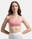 Super Combed Cotton Elastane Stretch Slip On Crop Top With StayFresh Treatment - Rose