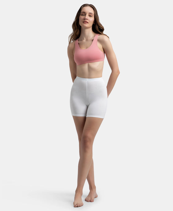 Super Combed Cotton Elastane Stretch Slip On Crop Top With StayFresh Treatment - Rose