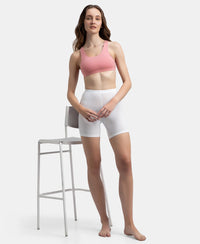Super Combed Cotton Elastane Stretch Slip On Crop Top With StayFresh Treatment - Rose