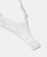 Wirefree Padded Super Combed Cotton Elastane Stretch Medium Coverage T-Shirt Bra with Lace Styling - White