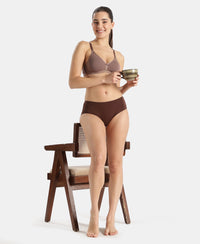 High Coverage Micro Modal Elastane Stretch Hipster With Ultrasoft Concealed Waistband - Chicory Coffee