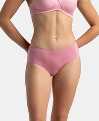 High Coverage Micro Modal Elastane Stretch Hipster With Ultrasoft Concealed Waistband - Cashmere Rose & Deep Taupe (Pack of 2)