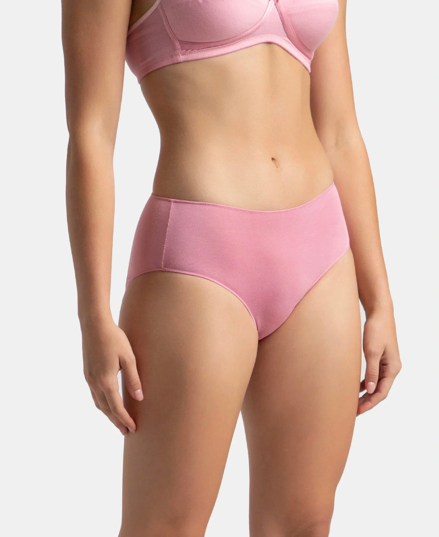 High Coverage Micro Modal Elastane Stretch Hipster With Ultrasoft Concealed Waistband - Cashmere Rose & Deep Taupe (Pack of 2)