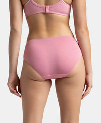 High Coverage Micro Modal Elastane Stretch Hipster With Ultrasoft Concealed Waistband - Cashmere Rose & Deep Taupe (Pack of 2)