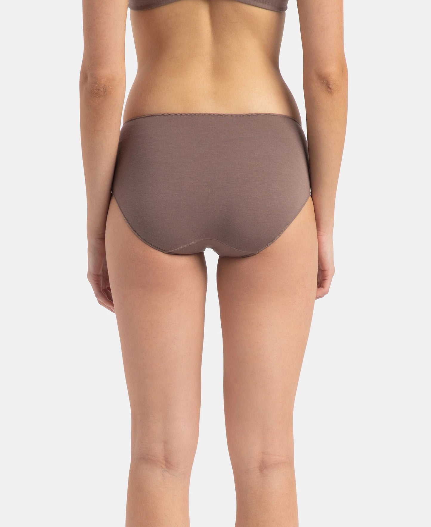 High Coverage Micro Modal Elastane Stretch Hipster With Ultrasoft Concealed Waistband - Cashmere Rose & Deep Taupe (Pack of 2)