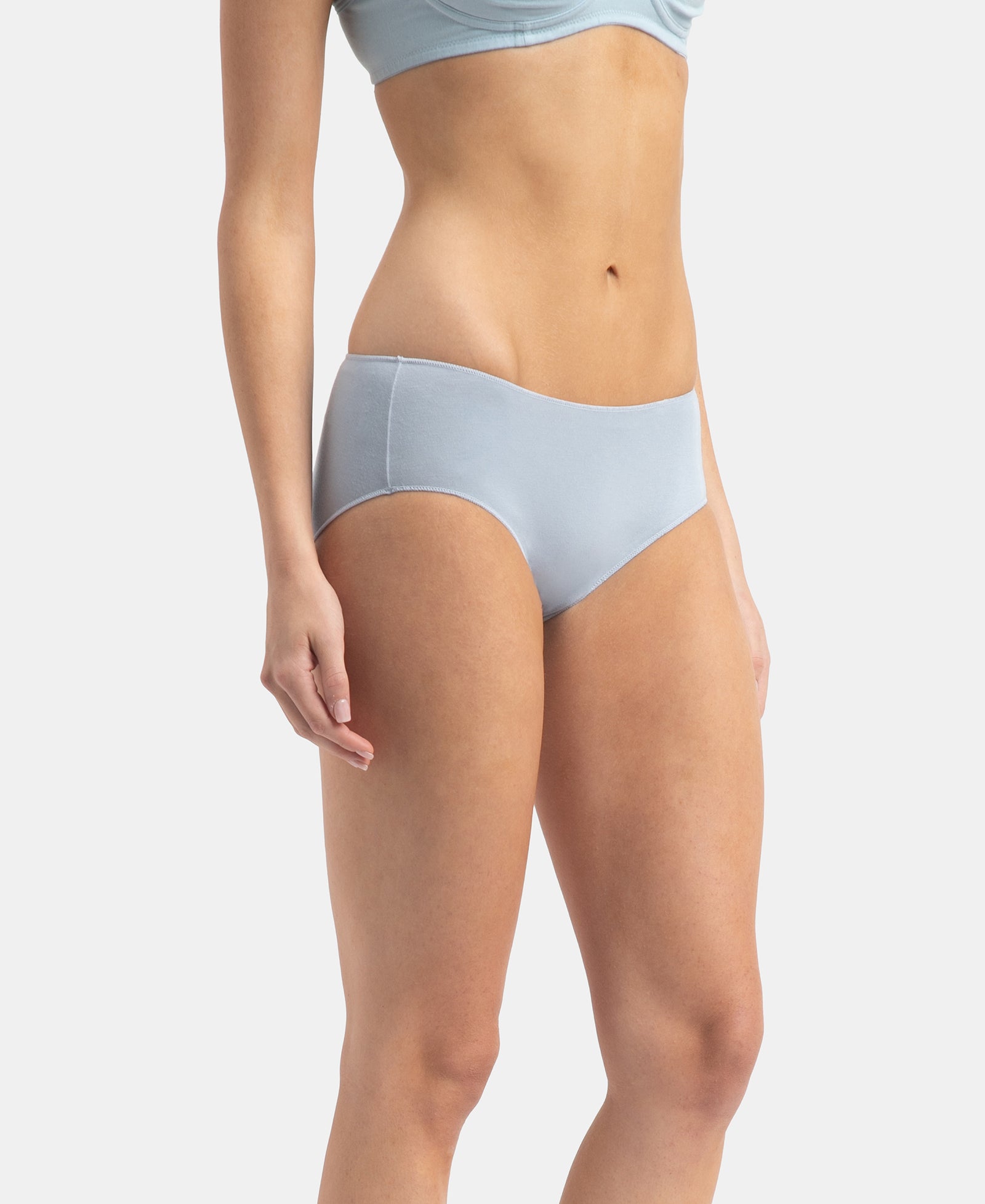 High Coverage Micro Modal Elastane Stretch Hipster With Ultrasoft Concealed Waistband - Kentucky Blue & Black (Pack of 2)