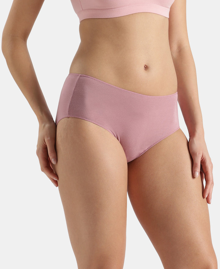 High Coverage Micro Modal Elastane Stretch Hipster With Ultrasoft Concealed Waistband - Lilas