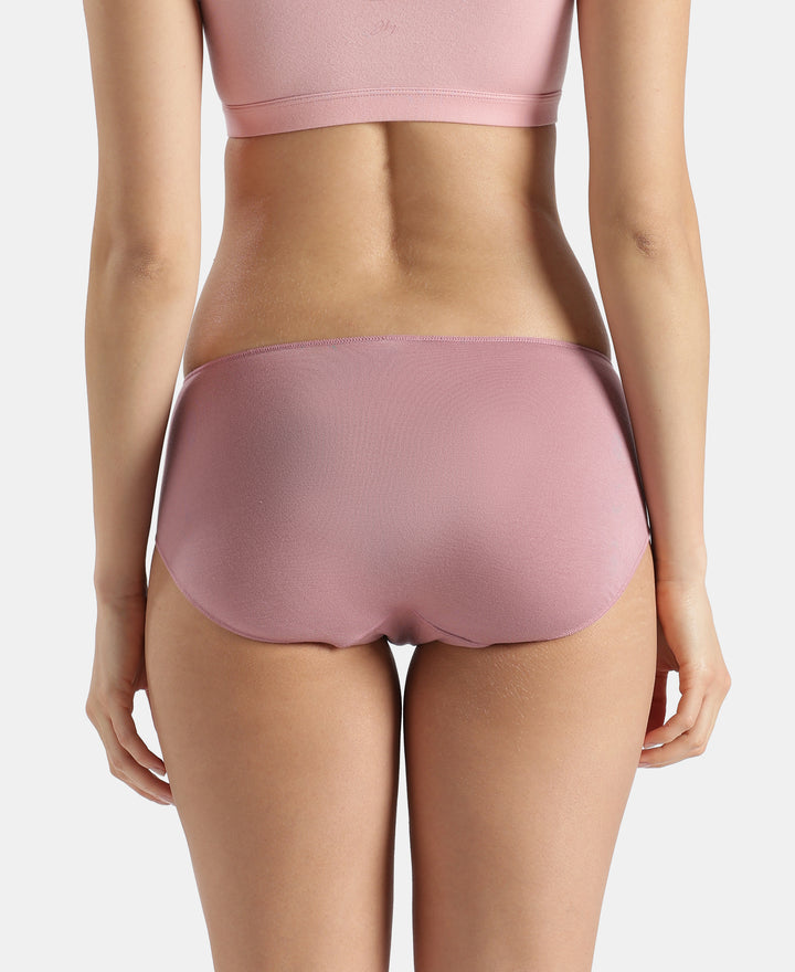 High Coverage Micro Modal Elastane Stretch Hipster With Ultrasoft Concealed Waistband - Lilas