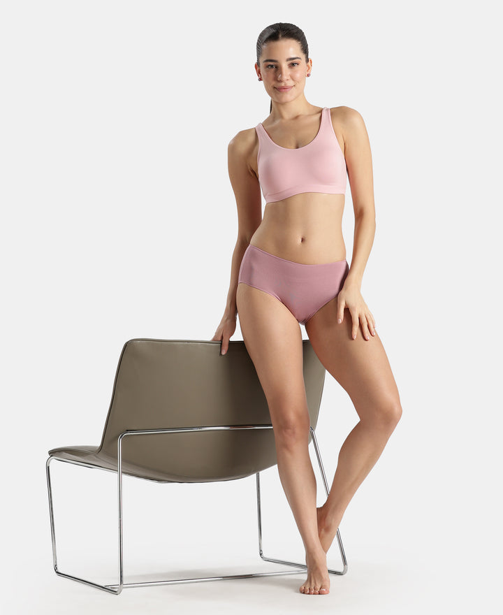 High Coverage Micro Modal Elastane Stretch Hipster With Ultrasoft Concealed Waistband - Lilas