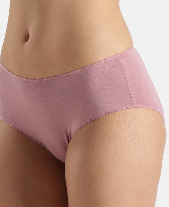 High Coverage Micro Modal Elastane Stretch Hipster With Ultrasoft Concealed Waistband - Lilas