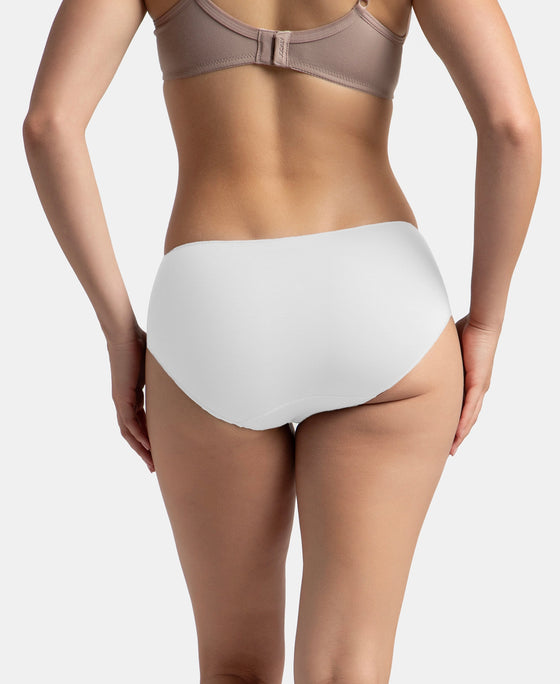 High Coverage Micro Modal Elastane Stretch Hipster With Ultrasoft Concealed Waistband - White