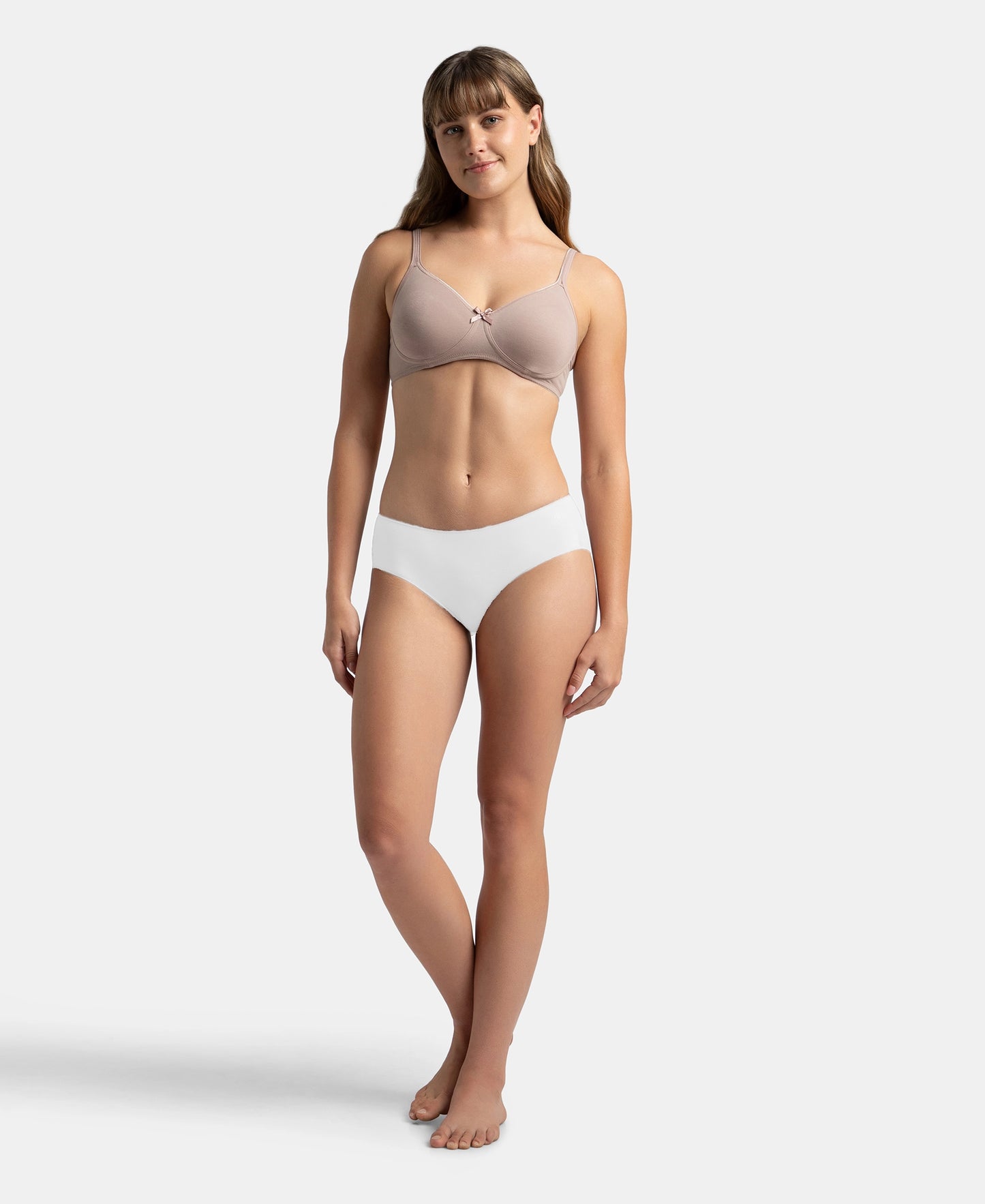 High Coverage Micro Modal Elastane Stretch Hipster With Ultrasoft Concealed Waistband - White