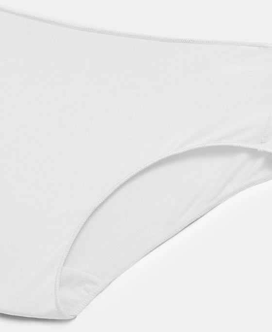High Coverage Micro Modal Elastane Stretch Hipster With Ultrasoft Concealed Waistband - White