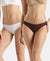 Medium Coverage Micro Modal Elastane Stretch Bikini With Concealed Waistband and StayFresh Treatment - Chicory Coffee & White (Pack of 2)