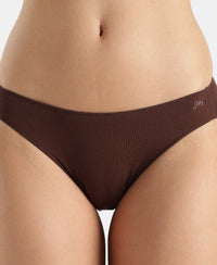 Medium Coverage Micro Modal Elastane Stretch Bikini With Concealed Waistband and StayFresh Treatment - Chicory Coffee & White (Pack of 2)