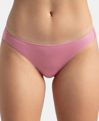 Medium Coverage Micro Modal Elastane Stretch Bikini With Concealed Waistband and StayFresh Treatment - Cashmere Rose & Deep Taupe (Pack of 2)