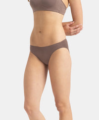 Medium Coverage Micro Modal Elastane Stretch Bikini With Concealed Waistband and StayFresh Treatment - Cashmere Rose & Deep Taupe (Pack of 2)
