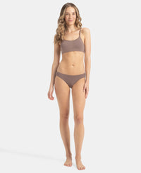 Medium Coverage Micro Modal Elastane Stretch Bikini With Concealed Waistband and StayFresh Treatment - Cashmere Rose & Deep Taupe (Pack of 2)