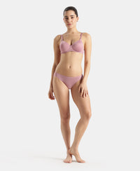 Medium Coverage Micro Modal Elastane Stretch Bikini With Concealed Waistband and StayFresh Treatment - Lilas