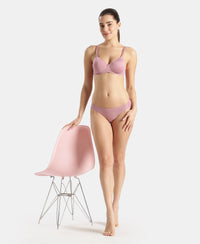 Medium Coverage Micro Modal Elastane Stretch Bikini With Concealed Waistband and StayFresh Treatment - Lilas