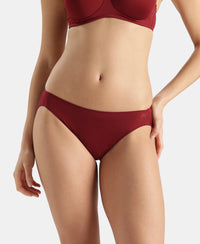 Medium Coverage Micro Modal Elastane Stretch Bikini With Concealed Waistband and StayFresh Treatment - Pomegranate