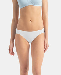 Medium Coverage Micro Modal Elastane Stretch Bikini With Concealed Waistband and StayFresh Treatment - White